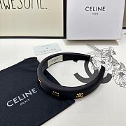 Celine Headband In Polyester And Brass With Gold Finish - 5