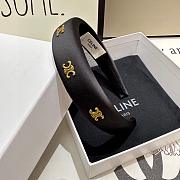 Celine Headband In Polyester And Brass With Gold Finish - 2