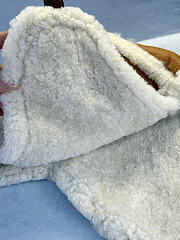 Miumiu Shearling Sheepskin Trapper Hat Camel Brown - 6