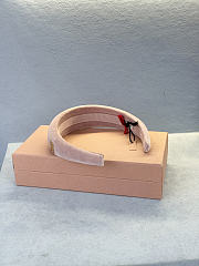  Miumiu Velvet Headband Pink  - 2