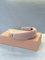  Miumiu Velvet Headband Pink  - 3