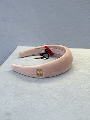  Miumiu Velvet Headband Pink  - 5