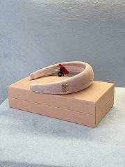  Miumiu Velvet Headband Pink  - 6