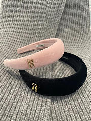  Miumiu Velvet Headband Black - 1