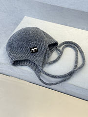 Miumiu Wool And Cashmere Hat Astral Blue - 1