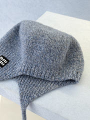 Miumiu Wool And Cashmere Hat Astral Blue - 6