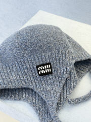 Miumiu Wool And Cashmere Hat Astral Blue - 2