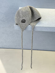 Miumiu Wool And Cashmere Hat Gray - 6
