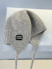 Miumiu Wool And Cashmere Hat Gray - 4