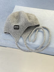 Miumiu Wool And Cashmere Hat Gray - 3