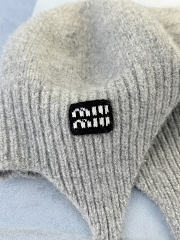Miumiu Wool And Cashmere Hat Gray - 2