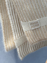 Miumiu Knit Scarf Sand Beige  - 5