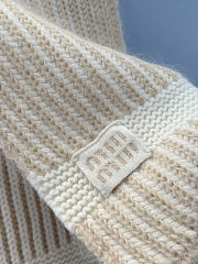 Miumiu Knit Scarf Sand Beige  - 3