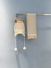 Miumiu Knit Scarf/Wool Hat Sand Beige  - 1