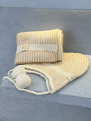 Miumiu Knit Scarf/Wool Hat Sand Beige  - 3