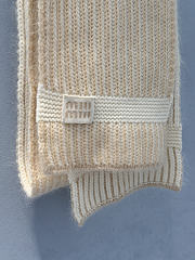Miumiu Knit Scarf/Wool Hat Sand Beige  - 2