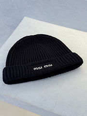 Miumiu Wool And Cashmere Beanie Black - 2