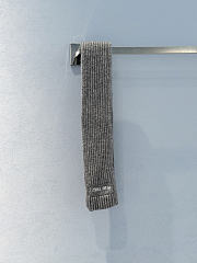 Miumiu Wool And Cashmere Knit Scarf Gray - 5