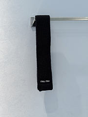 Miumiu Wool And Cashmere Knit Scarf Black - 1