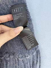 Miumiu Wool Scarf With Fringes Blue/Sky Blue - 4