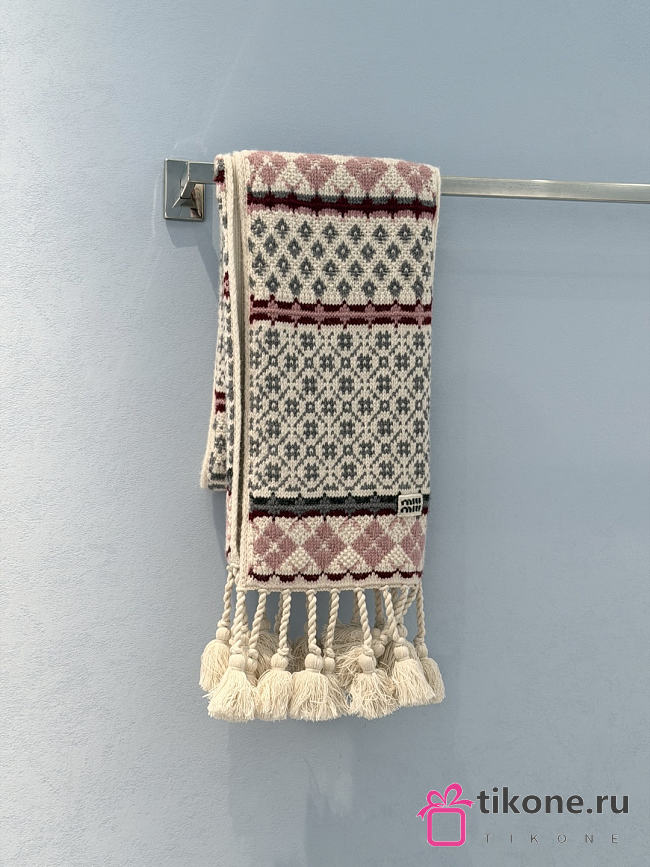 Miumiu Wool And Cashmere Trick Talc/Pink  - 1