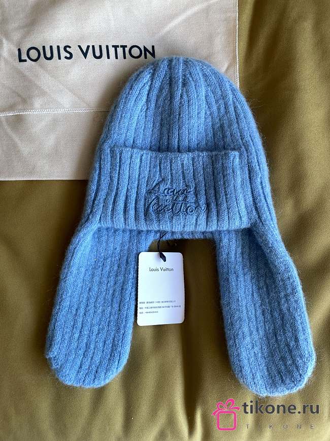 LV Script Beanie Sky Blue M97732 - 1