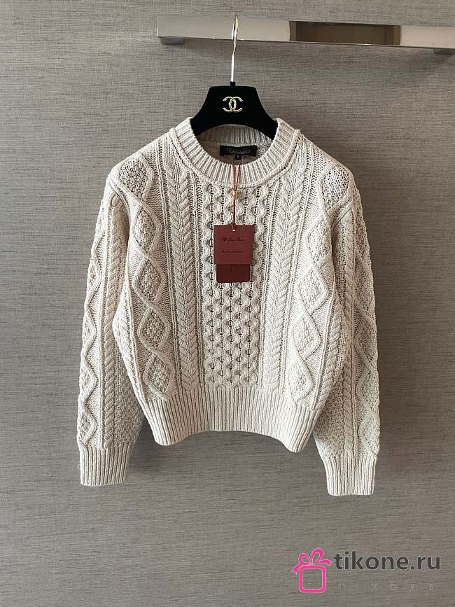 Loro Piana Eyre Crewneck Baby Cashmere Beige - 1