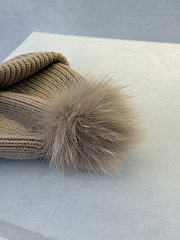 Fendi Hat Wool Beanie Dove Gray - 5
