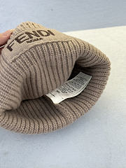 Fendi Hat Wool Beanie Dove Gray - 2