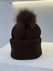 Fendi Hat Wool Beanie Brown - 4