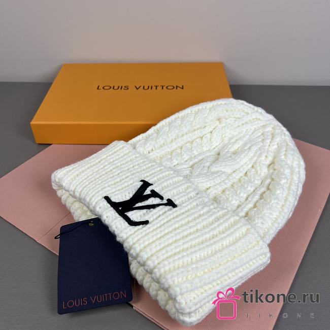 LV Mini Cable Beanie White - 1