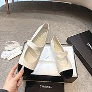 Chanel Mary Janes Lambskin & Velvet White & Black - 5