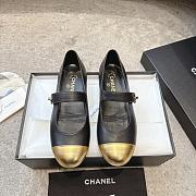 Chanel Mary Janes Lambskin Black & Gold - 1