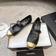 Chanel Mary Janes Lambskin Black & Gold - 4