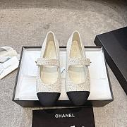 Chanel Mary Janes Tweed & Grosgrain White & Black - 1