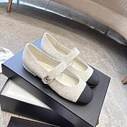 Chanel Mary Janes Tweed & Grosgrain White & Black - 5
