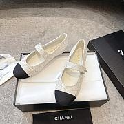 Chanel Mary Janes Tweed & Grosgrain White & Black - 2