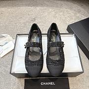 Chanel Mary Janes Tweed & Grosgrain Black - 1