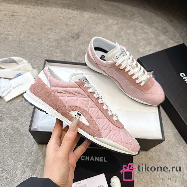 Chanel Trainers Calfskin & Suede Calfskin Pink G47014 - 1