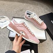 Chanel Trainers Calfskin & Suede Calfskin Pink G47014 - 1