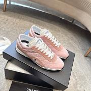 Chanel Trainers Calfskin & Suede Calfskin Pink G47014 - 4