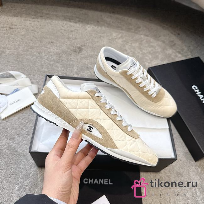 Chanel Trainers Calfskin & Suede Calfskin Beige G47014 - 1