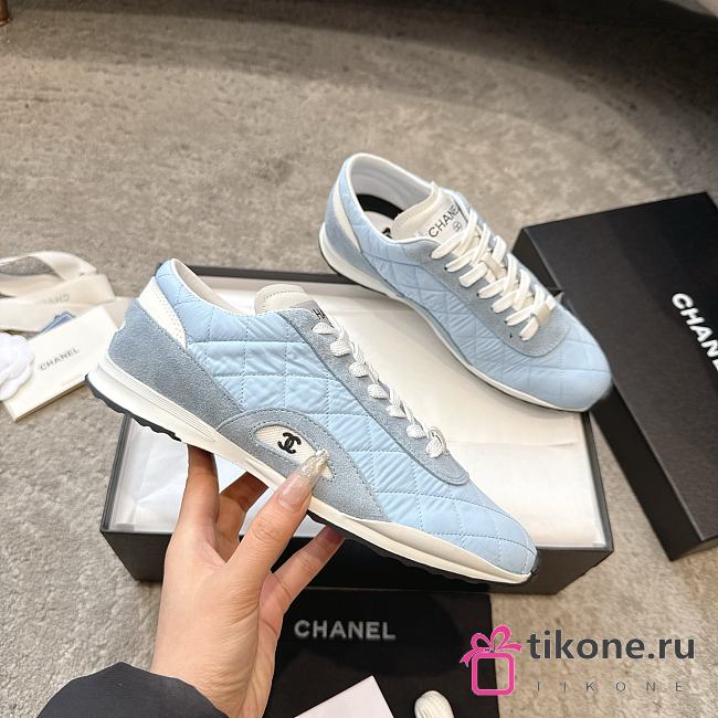 Chanel Trainers Calfskin & Suede Calfskin Blue G47014 - 1
