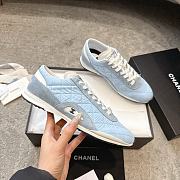 Chanel Trainers Calfskin & Suede Calfskin Blue G47014 - 1
