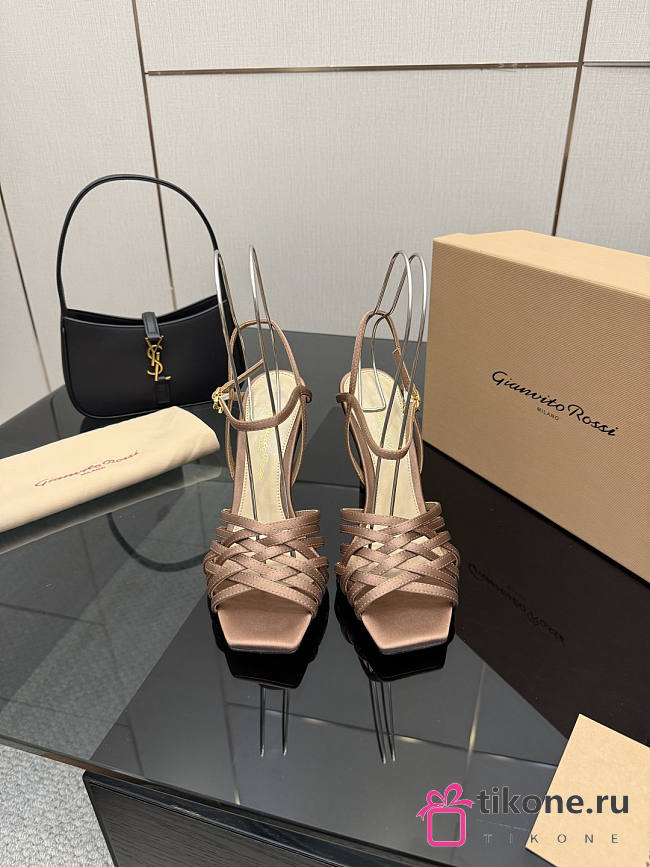 Gianvito Rossi 95 Kerry Sandals Brown - 1