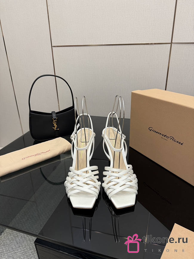 Gianvito Rossi 95 Kerry Sandals White - 1