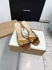 Gianvito Rossi 70 Vyna Sandals Brown Metallic Nappa - 3