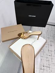 Gianvito Rossi 70 Vyna Sandals Brown Metallic Nappa - 5