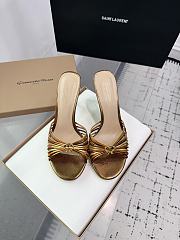 Gianvito Rossi 70 Vyna Sandals Brown Metallic Nappa - 6