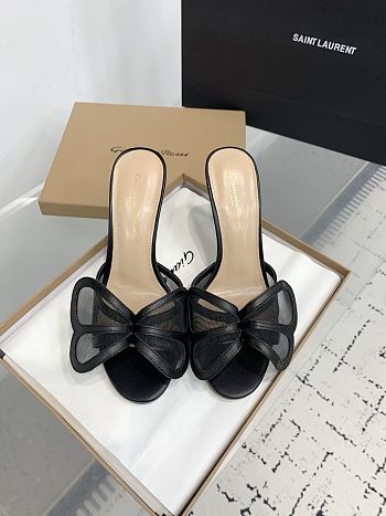 Gianvito Rossi Ilia 75 Mesh Trimmed Sandals Black